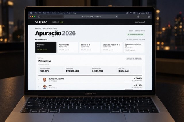 Apuração do VIXFeed recebe mais de 44 mil acessos no primeiro turno